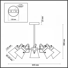 Люстра на штанге Lumion Arudis 3591/5C