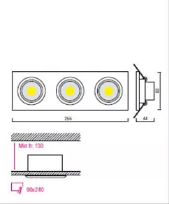 Встраиваемый светильник Horoz Electric Elena HRZ00000255