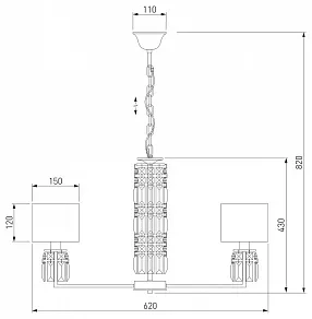 Подвесная люстра Eurosvet Zaffiro 10129/5 золото/прозрачный хрусталь Strotskis Smart (10099/5)