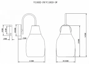 Бра Moderli Adalina V11832-1W