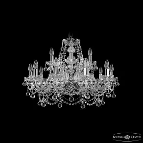 Подвесная люстра Bohemia Ivele Crystal 1411 1411/10+5/240 Ni Balls