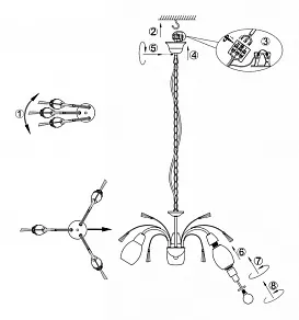 Подвесная люстра Globo Forrest 54645-3H