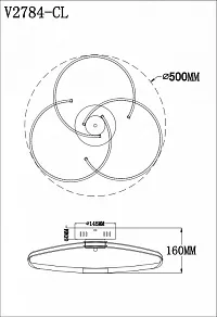 Потолочная люстра Moderli Ello V2784-CL