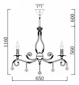 Подвесная люстра Maytoni Templiers H105-06-R