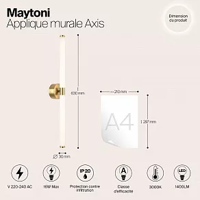 Бра Maytoni Axis MOD106WL-L16G3K