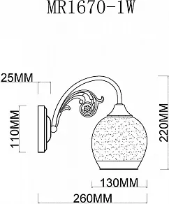 Бра MyFar Nika MR1670-1W