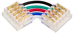 Соединитель лент угловой жесткий Wolta  WLS-5PIN-RGBW-12MM-L