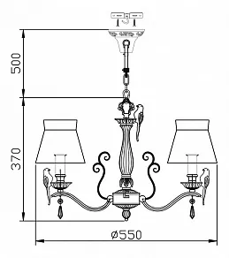 Подвесная люстра Maytoni Bird ARM013-05-W