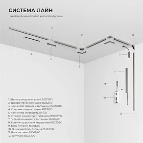 Соединитель линейный для треков Elektrostandard Line Magnetic 85008/00