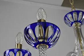 Подвесная люстра Bohemia Ivele Crystal Ivele Crystal 1 1308/12+6/360/2d G Cl/Clear-Blue/H-1I