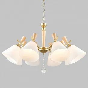 Подвесная люстра Imex MD.6132 MD.6132-8-P-GD+WOOD