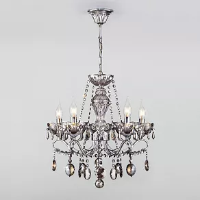 Потолочная люстра Eurosvet Teodore 10103/5 хром/дымчатый хрусталь Strotskis