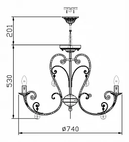 Подвесная люстра Maytoni Foxtrot ARM336-08-W