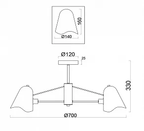 Люстра на штанге Freya Manon FR5037PL-05S