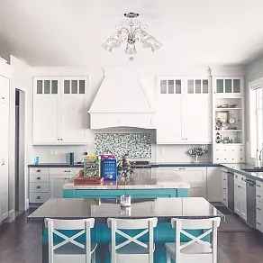 Люстра на штанге Eurosvet Norene 30157/5 хром