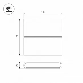 Накладной светильник Arlight SP-FLAT 063609