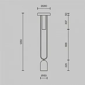 Торшер Maytoni Ikebana MOD463FL-L24BS3K