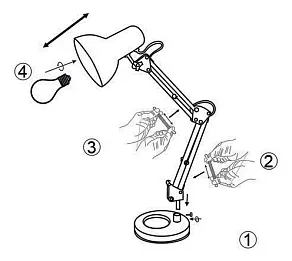 Настольная лампа офисная Globo Famous 24880