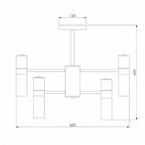 Люстра на штанге Eurosvet Tesoro 70125/6 черный