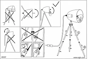 Настольная лампа декоративная Eglo Dundee 49337
