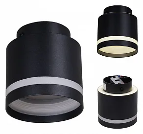 Накладной светильник Reluce Technical 53001 53001-9.5-001IL GX53+LED3W BK