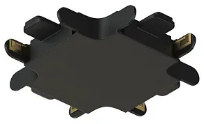 Соединитель X-образный для треков накладных Denkirs AIR BASE TR5234-BK