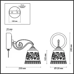Бра Lumion Olimpia 3433/1W