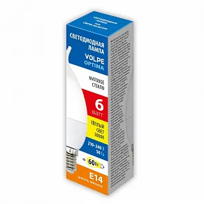 Лампа светодиодная Volpe  E14 6Вт 3000K UL-00008801