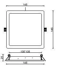 Встраиваемый светильник Deko-Light Square II 565273