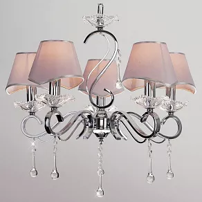 Подвесная люстра Eurosvet Kelly 10085/5 хром/прозрачный хрусталь Strotskis