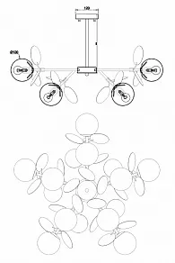 Люстра на штанге Freya Satellite FR5165PL-10W