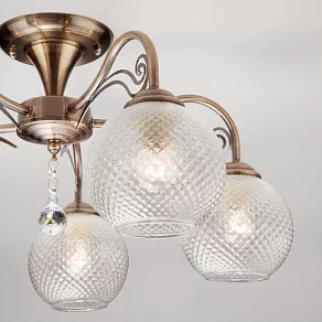 Люстра на штанге Eurosvet Kristin 30139/5 античная бронза