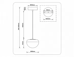 Подвесной светильник Ambrella Light LH LH12001