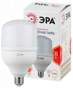 Лампа светодиодная Эра Стандарт E27 30Вт 2700K LED POWER T100-30W-2700-E27