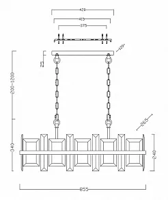 Подвесной светильник Maytoni Cerezo MOD201PL-08N