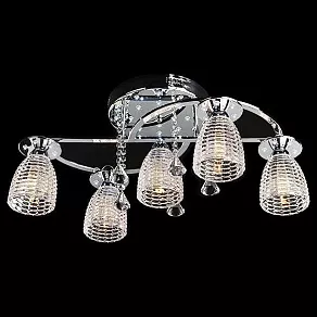 Потолочная люстра Eurosvet 70210 70210/5 хром/белый