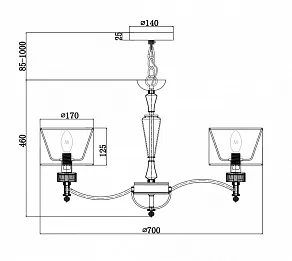 Подвесная люстра Maytoni Alicante MOD014CL-06N