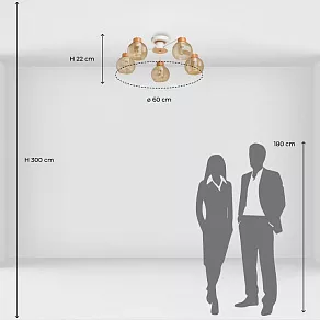 Люстра на штанге De City Альфа 16 324018505