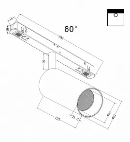 Светильник на штанге Maytoni Focus LED TR032-4-12W3K-W-DS-B