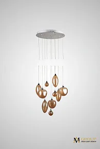 Подвесная люстра AM-Group AM358 AM358-10 AMBER