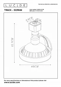 Светильник на штанге Lucide Track - Dorian 09954/01/30