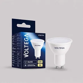 Лампа светодиодная Voltega  GU10 12Вт 3000K 3098