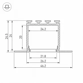 Профиль встраиваемый Arlight PLS-LOCK 033134