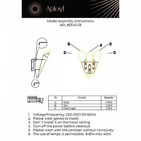 Накладной светильник Aployt Teresa APL.855.01.03
