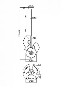 Люстра на штанге Maytoni Miracle MOD207PL-03BS