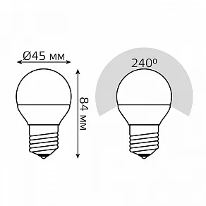 Лампа светодиодная Gauss  E27 7Вт 6500K 105102307-D