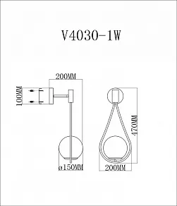 Бра Moderli Bestia V4030-1W