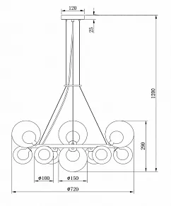 Подвесная люстра Freya Duo FR5139PL-10MG