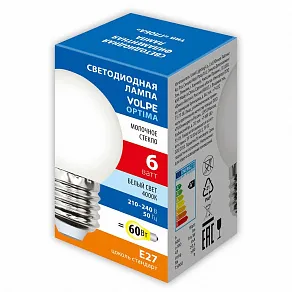 Лампа светодиодная Volpe  E27 6Вт 4000K UL-00008307