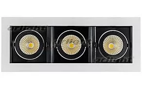 Встраиваемый светильник Arlight  CL-KARDAN-S260x102-3x9W Day (WH-BK, 38 deg)